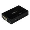 StarTech.com VGA auf Composite oder S-Video Konverter / Adapter bis zu max. 1600x1200 - Videokonverter - VGA - Composite Video, S-video - Schwarz