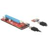 Riser Karte PCI Express x1 > x16 mit 60 cm USB Kabel