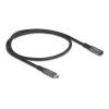 Delock - USB-Verlängerungskabel - 24 pin USB-C (M) zu 24 pin USB-C (W) - USB 3.1 Gen 2 - 20 V - 5 A - 0.5 m - USB-Stromversorgung (100 W), unterstützt Power Delivery 3.0, bis zu 10 Gbps Datentransferrate - Grau, Schwarz