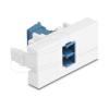 Delock - Easy 45 - Einrastmodul - mit lasergeschütztem Flip-Innenteil - LC Duplex - einfach - Blau, weiß