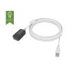 Goldstecker - Ferritkerne - 480 Mbit / s - über 65 Prozent Abdeckung geflochtene Abschirmung - USB-A (f) zu USB-A (m) - Außendurchmesser 4,5 mm - 28+24 AWG - 5 m - weiß