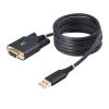 StarTech.com 6.6ft / 2m USB to Null Modem Serial Adapter Cable, FTDI, RS232 - Kabel USB / seriell - USB (M) zu DB-9 (W) - 2 m - Schwarz