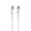 HyperJuice - USB-Kabel - 24 pin USB-C (M) zu 24 pin USB-C (M) - USB 2.0 - 1.5 m - USB Power Delivery (60W), Baureihe mit erweitertem Leistungsbereich (EPR - weiß