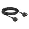 Delock - Netzwerkkabel - RJ-50 (W) mit Muttern zu RJ-50 (W) mit Muttern - 5 m - S / FTP - Schwarz
