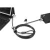 Kensington NanoSaver Twin Head Nano / MS 2.0 MasterKey - Sicherheitskabelschloss - Schwarz - 2.4 m