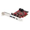 Startech USB-C PCIe Karte mit 5 Ports - 10 Gbit / s USB 3.1 Gen 2 PCIe Karte mit 1x USB-C & 2x USB-A - 1x 2-Port IDC (interne 5 Gbit / s USB Ansschluss) - USB-C PCI Express Kontroller (PEXUSB312A1C1H) - USB-Adapter - PCIe 3.0 x4 - USB-C 3.1 Gen 2 x 2 + U