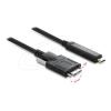 Delock - USB-Kabel - USB-C (M) zu Micro-USB Typ B (M) mit Schrauben - USB 2.0 - 900 mA - 7.5 m - Active Optical Cable (AOC), bis zu 10 Gbps Datentransferrate - Schwarz