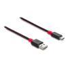 Delock Easy - USB-Kabel - USB (M) umkehrbar zu USB-C (M) - USB 2.0 - 50 cm - Schwarz