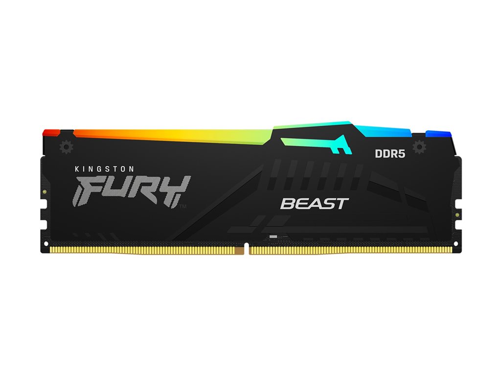 Kingston FURY Beast RGB - DDR5 - Kit - 32 GB: 2 x 16 GB - DIMM 288-PIN - 5600 MT / s / PC5-44800 - CL40 - 1.25 V - ungepuffert - on-die ECC