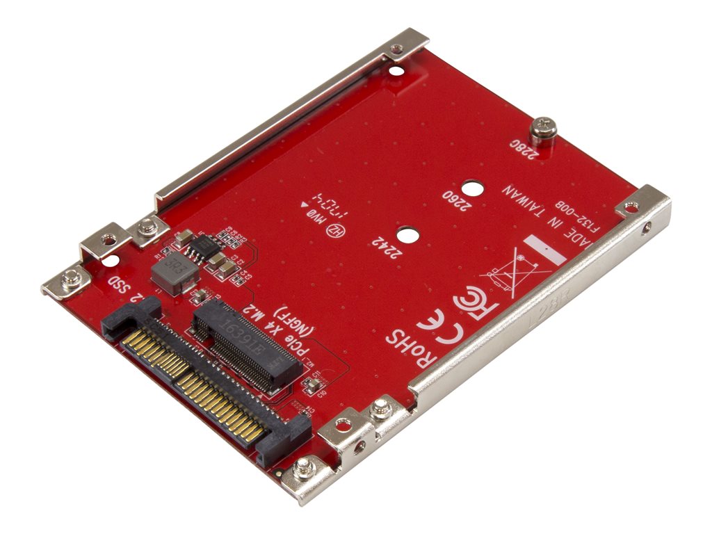 StarTech.com M.2 auf U.2 Adapter - für 1x M.2 NVMe SSD - U.2 (SFF-8639) Host Interface - SSD M.2 - NVME M.2 SSD - M.2 PCIe SSD - M.2 Drive - Schnittstellenadapter - M.2 - M.2 Card - U.2 - Rot