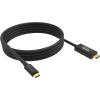 8K bei 60 Hz - USB-C 3.1 (m) zu HDMI (m) - Außendurchmesser 4,5 mm - 48 Gbps - 32 AWG - 2 m - schwarz