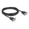 Delock Seriell Kabel RS-232 D-Sub9 Buchse zu Buchse mit schmalem Steckergehäuse 5 m