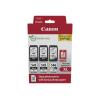 Canon PG-545 XL / CL-546XL Photo Value Pack - 3er-Pack - Schwarz, Farbe (Cyan, Magenta, Gelb) - original - Tintenpatrone / Papierkit - für P / N: 0727C068, 727C076