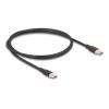 Delock USB 2.0 Kabel USB-C Stecker zu Stecker PD 3.0 60 W 1 m schwarz Silikon