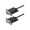 StarTech.com 3m RS232 Serial Null Modem Cable, Crossover Serial Cable w / Al-Mylar Shielding, DB9 Serial COM Port Cable Female to Male, Compatible w / DTE Devices - Tool-Less Design w / Thumbscrews, Black, F / M (9FMNM-3M-RS232-CABLE) - Nullmodemkabel - D