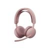Logitech Zone Wireless 2 ES - Headset - On-Ear - Bluetooth - kabellos, kabelgebunden - aktive Rauschunterdrückung - USB-C - rosé  - TeamSpeak-zertifiziert