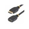 StarTech.com 2m HDMI 2.0 Verlängerungskabel, 4K 60Hz, Stecker / Buchse - High Speed - HDMI-Verlängerungskabel - HDMI männlich zu HDMI weiblich - 2 m - abgeschirmt - Schwarz - passiv, Support von 4K 60 Hz