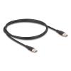 Delock USB 2.0 Kabel USB-C Stecker zu Stecker PD 3.0 60 W 1 m schwarz Silikon