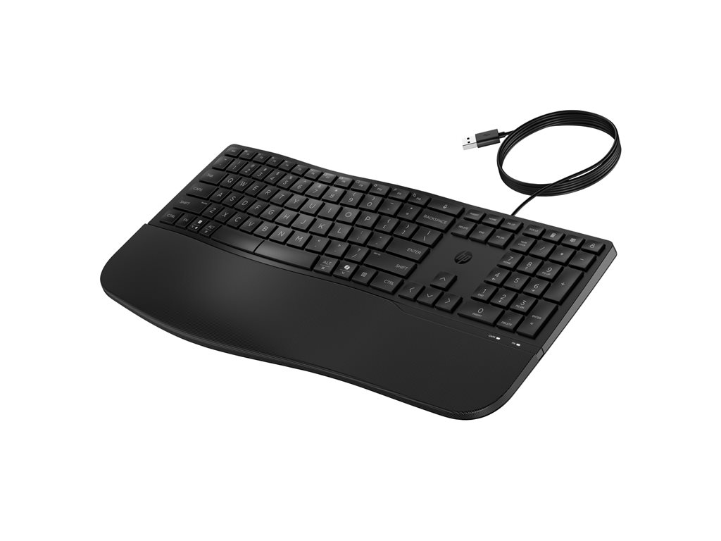 HP 485 Comfort - Tastatur - mehrere Geräte, 23 programmierbare Tasten, 3-Zonen-Layout - full size - USB - QWERTZ - Deutsch - Schwarz
