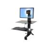 Ergotron WorkFit-S Single HD Workstation - Stehender Tischwandler - rechteckig - Aluminium, hochwertiger Kunststoff, pulverbeschichteter Stahl - Schwarz