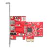 Delock PCI Express x1 Karte zu 2 x extern FireWire B + 1 x extern FireWire A - Low Profile Formfaktor