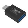 USB-C-auf-USB-A-Adapter - wird in USB-C eingesteckt und hat eine vollwertige USB-A-3.0-Buchse - USB-C (m) zu USB Typ A (f) - USB 3.2 - schwarz
