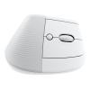 Logitech Lift for Mac - Vertikale Maus - ergonomisch - optisch - 6 Tasten - kabellos - Bluetooth - Logitech Logi Bolt USB-Receiver - Off-White - für Apple MacBook