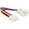Delock Kabel Power Lüfter 4 Pin Stecker > Lüfter 4 Pin Buchse PWM  10 cm
