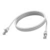 2 m CAT6-Kabel - RJ45 (m) zu RJ45 (m) - STP geschirmtes Twisted-Pair - CAT 6a - 10 Gbps - 24 AWG - mit Knickschutz - weiß