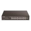 D-Link DGS 1100-18PV2 - Switch - Smart - 16 x 10 / 100 / 1000 (PoE+) + 2 x Kombi-Gigabit-SFP - an Rack montierbar - PoE+ (130 W)