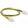 Kabel Power P4 Stecker > P4 Buchse Verlängerung 50 cm Delock