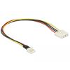 Kabel Power Floppy 4 Pin Stecker > Molex 4 Pin Buchse  30 cm Delock