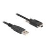 Delock - USB-Kabel - USB (M) zu Mini-USB, Typ B (M) - USB 2.0 - 1 m - Daumenschrauben - Schwarz