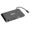 Eaton Tripp Lite Series USB 3.1 Gen 1 USB C Docking Station w / USB-A, HDMI, VGA, mDP, Gigabit Ethernet, Mem Card, 3.5 mm & USB-C Charge 4K @ 30Hz, USB-C, USB Type C, USB Type-C - Dockingstation - USB-C - VGA, HDMI, Mini DP - 1GbE