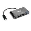 Eaton Tripp Lite Series USB C to HDMI Multiport Video Adapter Converter w / USB-A Hub, USB-C PD Charging Port & Gigabit Ethernet Port, Thunderbolt 3 Compatible USB Type C to HDMI, USB Type-C - Dockingstation - USB-C - HDMI - 1GbE