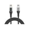 Delock - USB-Kabel - 24 pin USB-C (M) zu 24 pin USB-C (M) - USB 2.0 - 20 V - 5 A - 2 m - USB-Stromversorgung (100 W), unterstützt Power Delivery 3.0, Schnelladung - Schwarz, durchsichtig
