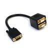 StarTech.com 30cm VGA auf 2x VGA Splitter-Kabel - St / Bu - VGA HD15 Y-Verteiler Stecker / Buchse - Vergoldet - VGA-Splitter - HD-15 (VGA) (M) zu HD-15 (VGA) (W) - 30 cm - Schwarz - für P / N: DP2VGAMM6, DP2VGAMM6B, HD2VGAMM6, MXT101MM