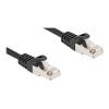 Delock - Netzwerkkabel - RJ-50 (M) zu RJ-50 (M) - 25 cm - S / FTP - ohne Haken - Schwarz
