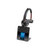 Poly Savi 8410 Office - Savi 8400 series - Headset - On-Ear - DECT / Bluetooth - kabellos - Schwarz - Zertifiziert für Microsoft Teams - Replaces Poly SKU 2-221102-205