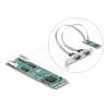 Delock - Serieller Adapter - M.2 2280 Low-Profile - RS-232 x 2 - grün