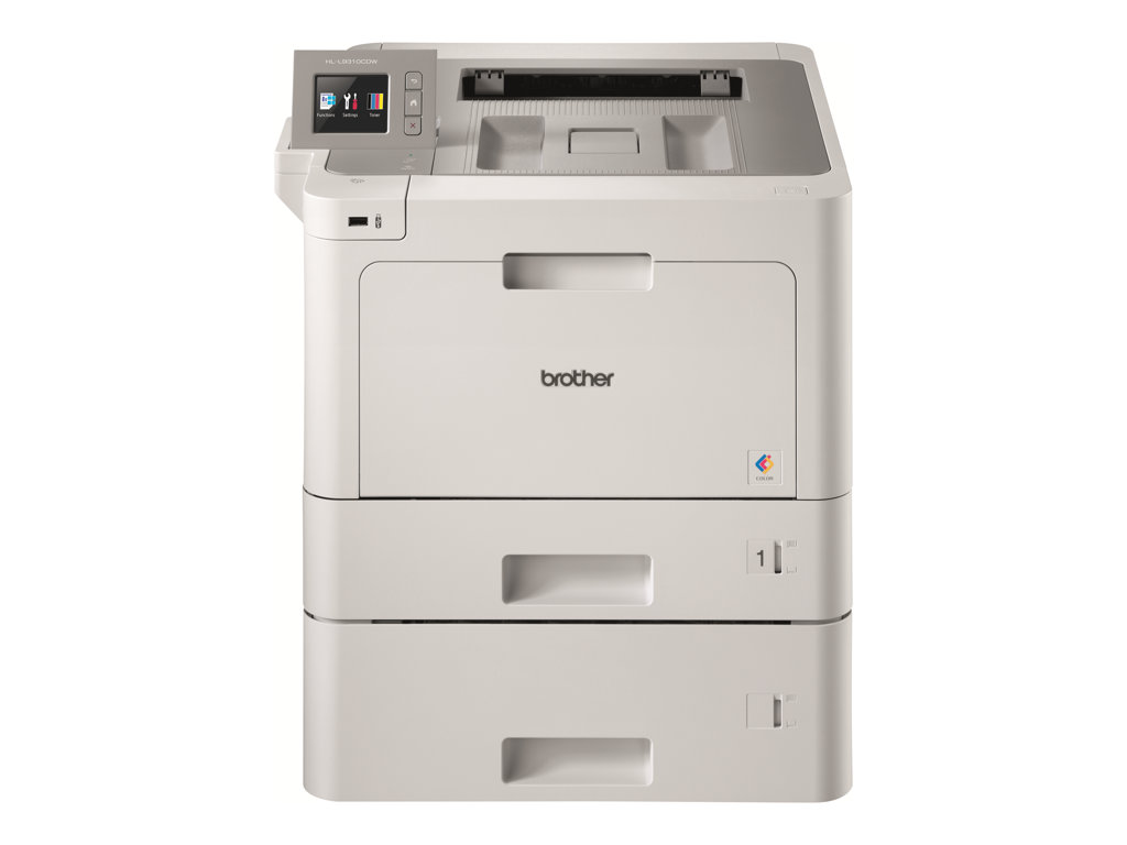 Brother HL-L9310CDWT - Drucker - Farbe - Duplex - Laser - A4 / Legal - 2400 x 600 dpi - bis zu 31 Seiten / Min. (einfarbig) / bis zu 31 Seiten / Min. (Farbe) - Kapazität: 800 Blätter - USB 2.0, Gigabit LAN, Wi-Fi(n), USB-Host, NFC - mit Brother PRINT AirB