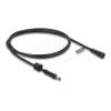 Delock - Spannungsversorgungs-Verlängerungskabel - DC-Stecker 5,5 mm x 2,5 mm (M) Schutzkappe zu DC-Stecker 5,5 mm x 2,5 mm (W) mit Gewinde - 12 - 24 V - 2 m - Schwarz