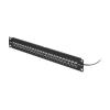 Startech - Feed through patch panel - with cable management bar, inline couplers - Rack montierbar - CAT 6a - STP - RJ-45 X 24 - schwarz & silber - 1U - 48.3 cm (19") - TAA-konform