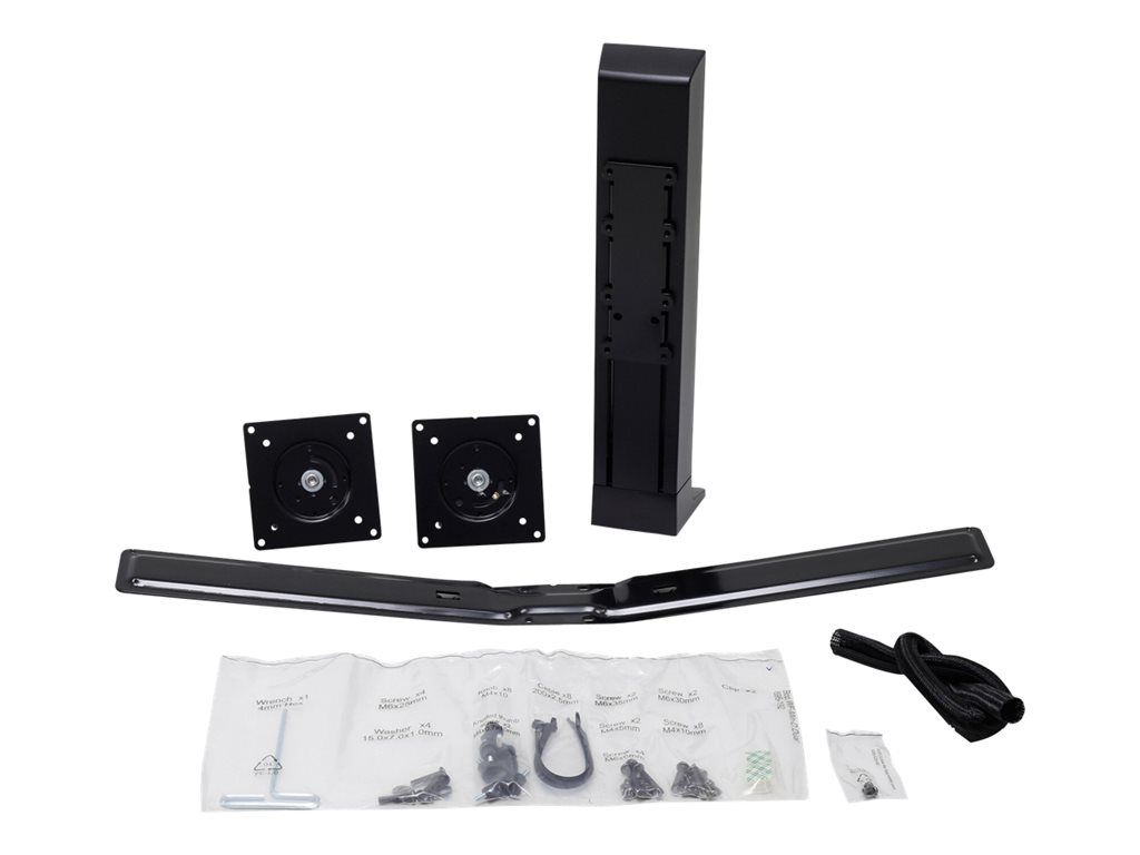 Ergotron WorkFit Universal - Kit für zwei Monitore - Schwarz