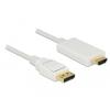 Kabel DisplayPort 1.2 Stecker > HDMI-A Stecker 2 m weiß 4K Delock