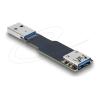 Delock USB 10 Gbps Adapter USB Typ-A Buchse zu Stecker gerade flach