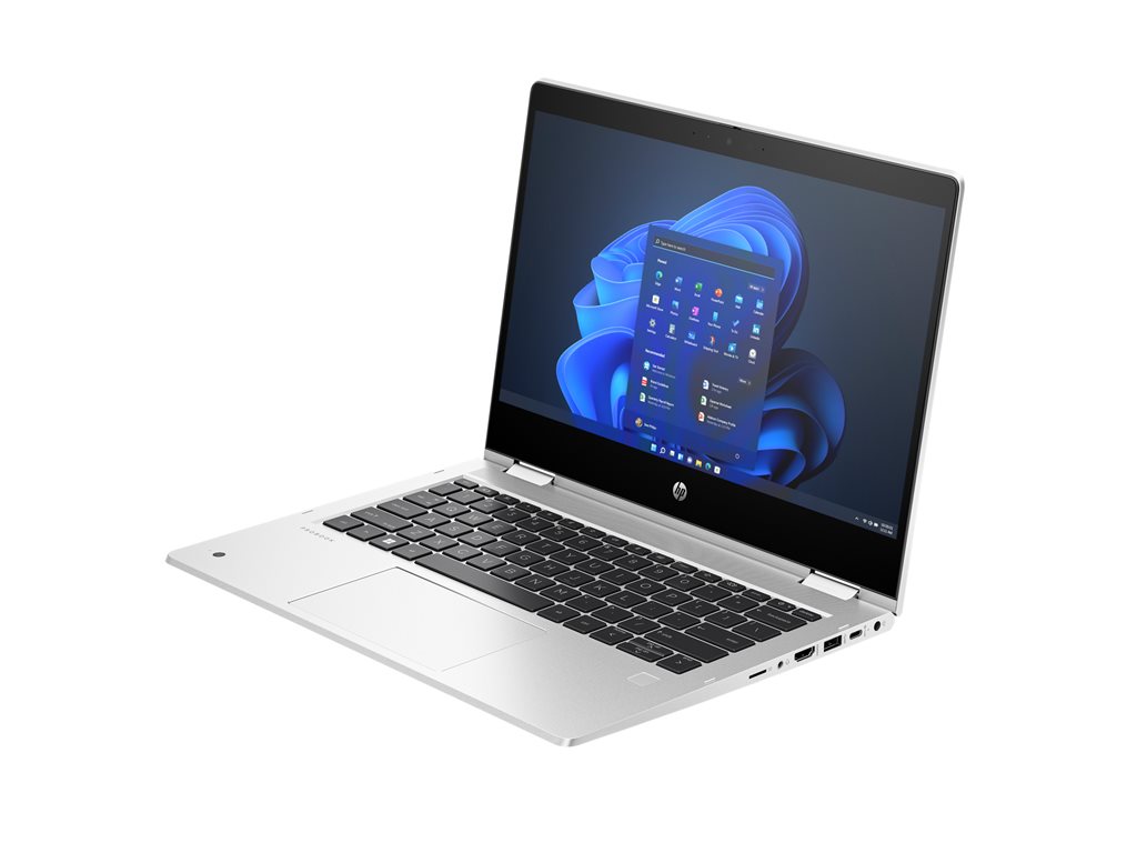 HP Pro x360 435 G10 Notebook - Flip-Design - AMD Ryzen 7 7730U / 2 GHz - Win 11 Pro - Radeon Graphics - 16 GB RAM - 512 GB SSD NVMe, TLC - 33.8 cm (13.3") IPS Touchscreen 1920 x 1080 (Full HD) - Wi-Fi 6E, Bluetooth - Schnellaluminium in Silber - kbd: