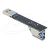Delock - USB-Adapter - USB (M) gerade zu USB (W) nach unten abgewinkelt - bis zu 10 Gbps Datentransferrate