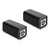 Delock - Netzwerkkoppler - RJ-45 (W) zu RJ-45 (W) - abgeschirmt - CAT 6a - Schwarz