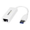 StarTech.com USB 3.0 auf Gigabit Ethernet Lan Adapter - 10 / 100 / 1000 NIC Netzwerkadapter - USB SuperSpeed auf RJ45 Stecker / Buchse - Netzwerkadapter - USB 3.0 - Gigabit Ethernet - weiß
